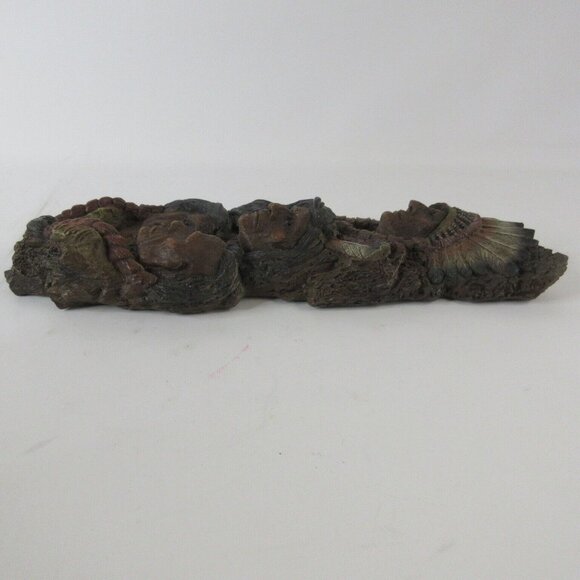 Vtg 1998 Native American Indian Resin Totem Signed Nan Yang 17” X 6” - Picture 8 of 9